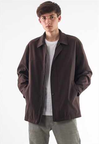 VINTAGE YVES SAINT LAURENT YSL COAT 90S BROWN