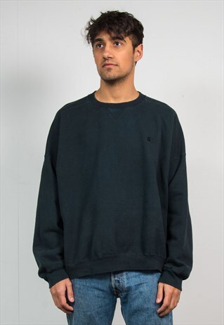90'S STARTER SWEATSHIRT BLACK CREW NECK SWEATER