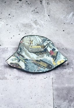 Vintage Surf Print Bucket Hat