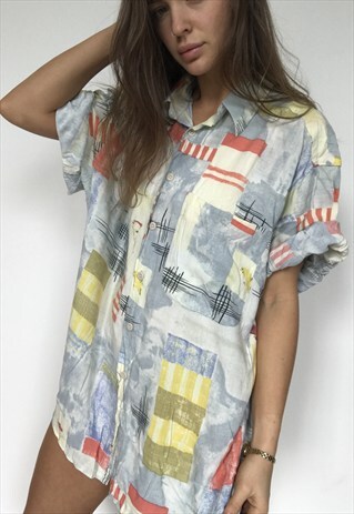 PATTERNED OVERSIZED RETRO VINTAGE UNISEX FESTIVAL SHIRT