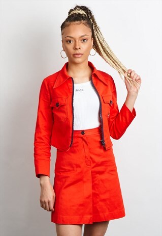 RARE VINTAGE 70'S RED CO-ORD SET