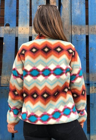 VINTAGE 90S AZTEC PRINT PATAGONIA FLEECE