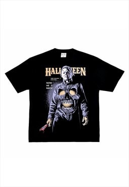 Black Halloween Graphic movie Retro T shirt tee 