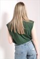 VINTAGE POLO RALPH LAUREN REWORKED CROPPED TOP GREEN