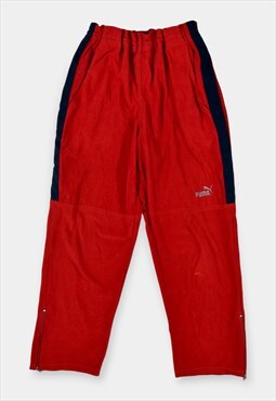 Vintage Puma Tracksuit Bottoms Red