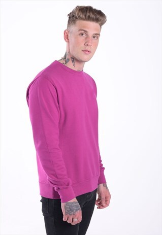 ESSENTIAL BLANK JUMPER SWEATER - FUCHSIA HOT PINK