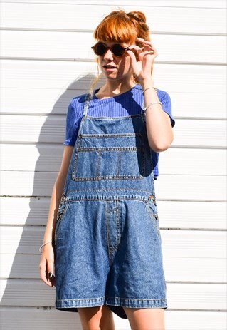 VINTAGE DUNGAREES SHORTS DENIM SHORTALLS