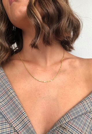 18" ESSENTIAL CURB NECKLACE CHAIN - GOLD