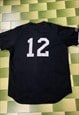 LA ITOCHU FULL BUTTON VINTAGE WILSON BASEBALL JERSEY LARGE