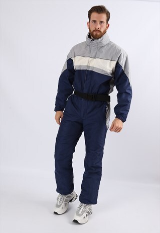 VINTAGE 90'S QUECHUA FULL SKI SUIT SNOW UK M 40" (6UG)
