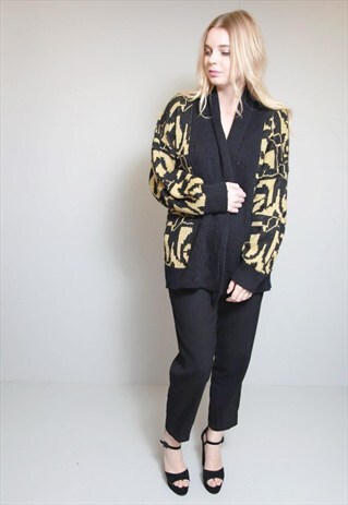 VINTAGE 1980'S CREAM MOHAIR OVERSIZED CARDIGAN