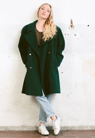 VINTAGE 80S WOOL WINTER COCOON COAT