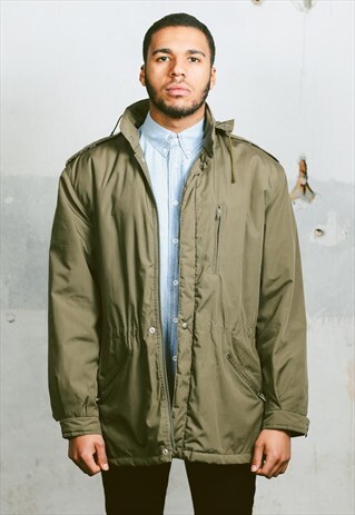 VINTAGE SHERPA LINED PARKA COAT