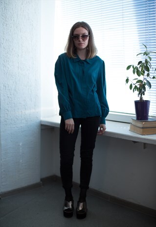 VINTAGE 80'S BLUE SHIRT