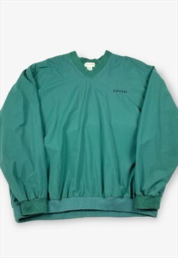 Vintage izod windbreaker jacket green xl BV18040