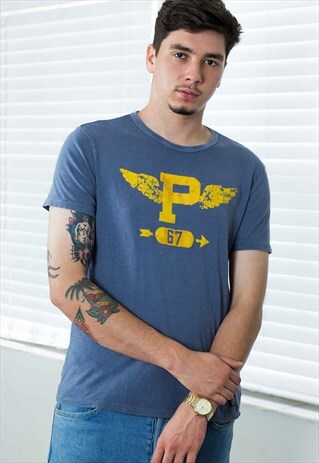 VINTAGE POLO RALPH LAUREN T-SHIRT LOGO 90S M 5.2