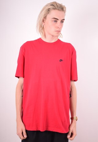 NIKE MENS VINTAGE T-SHIRT TOP XL RED 90S
