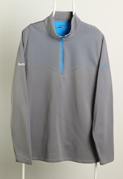 Vintage Nike Golf Sports 1/3 Zip Logo Sweatshirt Grey