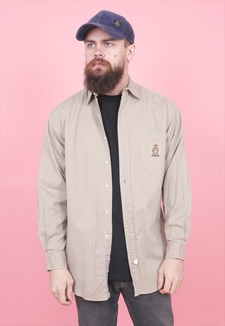 VINTAGE POLO RALPH LAUREN BIG LOGO SHIRT /R8352