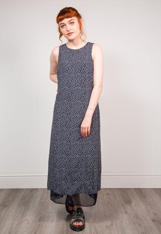 90'S VINTAGE CUTE FLORAL MAXI DRESS