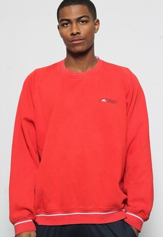 VINTAGE ADIDAS LOGO SWEATSHIRT RED