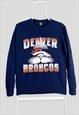 Vintage NFL Blue Sweatshirt Denver Broncos American USA XS
