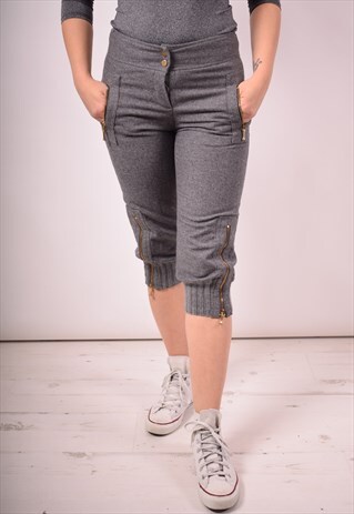 ICEBERG WOMENS VINTAGE SHORTS W26 GREY 90S