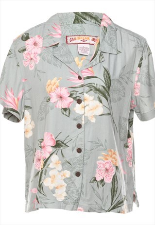 VINTAGE FLORAL HAWAIIAN SHIRT - L