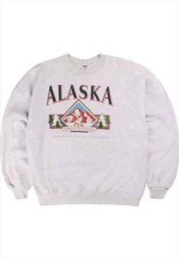 Vintage 90's Jerzees Sweatshirt Alaska Crewneck