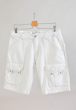 Vintage 00s cargo shorts in white