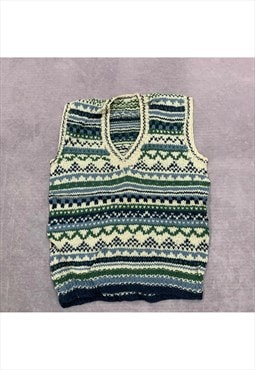 Vintage Knitted Sweater Vest Women's M