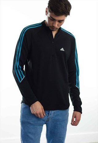 VINTAGE ADIDAS 1/4 ZIP SWEATSHIRT 90S M 10.3