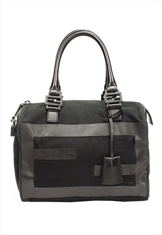 VINTAGE Y2K FENDI BLACK BOWLING BAG BIG LOGO