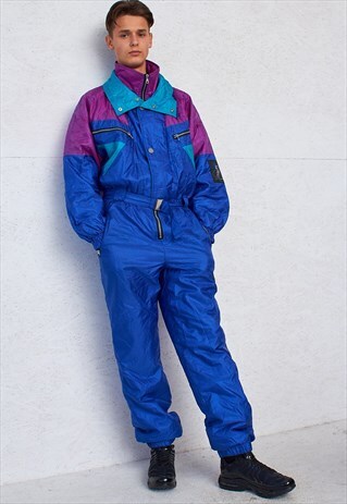 VINTAGE BLUE RED STAR SKIING TRACKSUIT