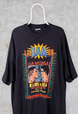 Vintage 90s Single Stitch Boxing T-Shirt De La Hoya 1995 XXL