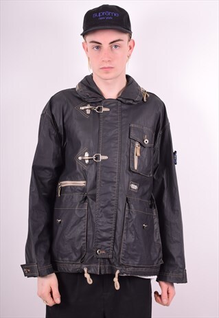 MENS VINTAGE JACKET XL BROWN 90'S