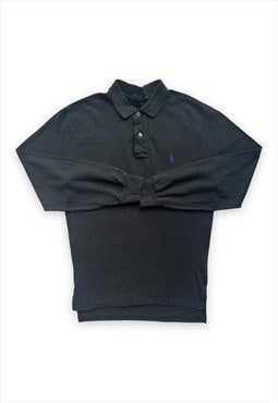 Ralph Lauren polo shirt dark grey long sleeve top