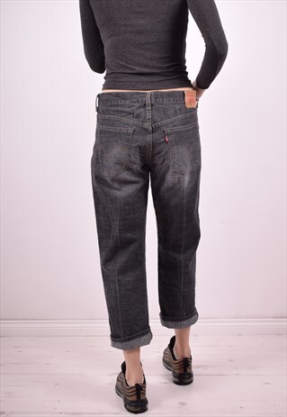 LEVI'S 505 WOMENS VINTAGE JEANS W32 L27 GREY 90'S