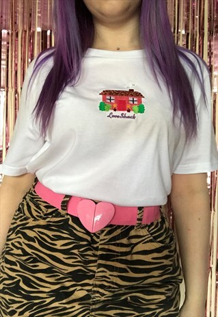 LOVE SHACK HOUSE EMBROIDERED TSHIRT