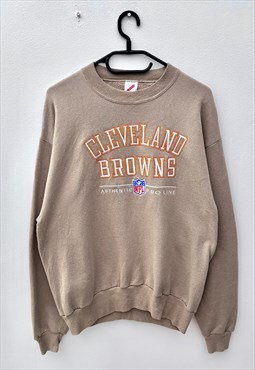 Vintage Cleveland browns NFL brown sweatshirt medium 