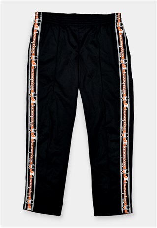 Vintage Kid's Champion Tracksuit Bottoms Black