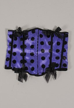 Vintage Y2K 90s Corset Top in Purple Underbust Bodice Large