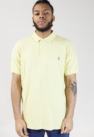 VINTAGE POLO RALPH LAUREN YELLOW POLO SHIRT
