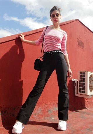 PIT STOP 90'S BLACK FLARES