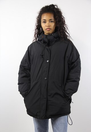 VINTAGE MAX MARA PADDED PUFFER BLACK 90S JACKET