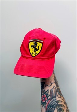 Vintage Rare 1992 Ferrari Scuderia Embroidered Hat Cap
