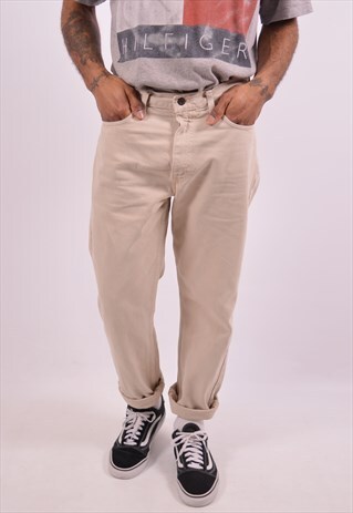 LEVI'S 615 MENS VINTAGE JEANS W33 L30 BEIGE 90S