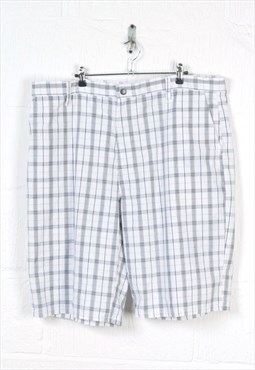 Vintage Dickies Cargo Shorts Checked White W40