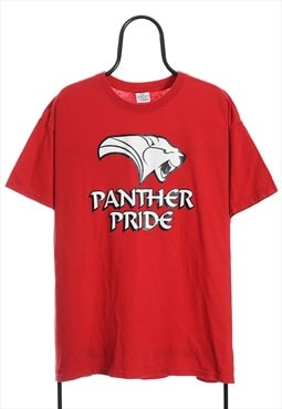 Vintage Panther Pride Red Graphic TShirt Womens