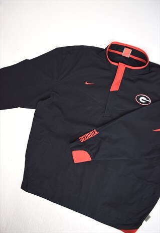 VINTAGE 90S NIKE BLACK RED 3/4 ZIP SWEATSHIRT